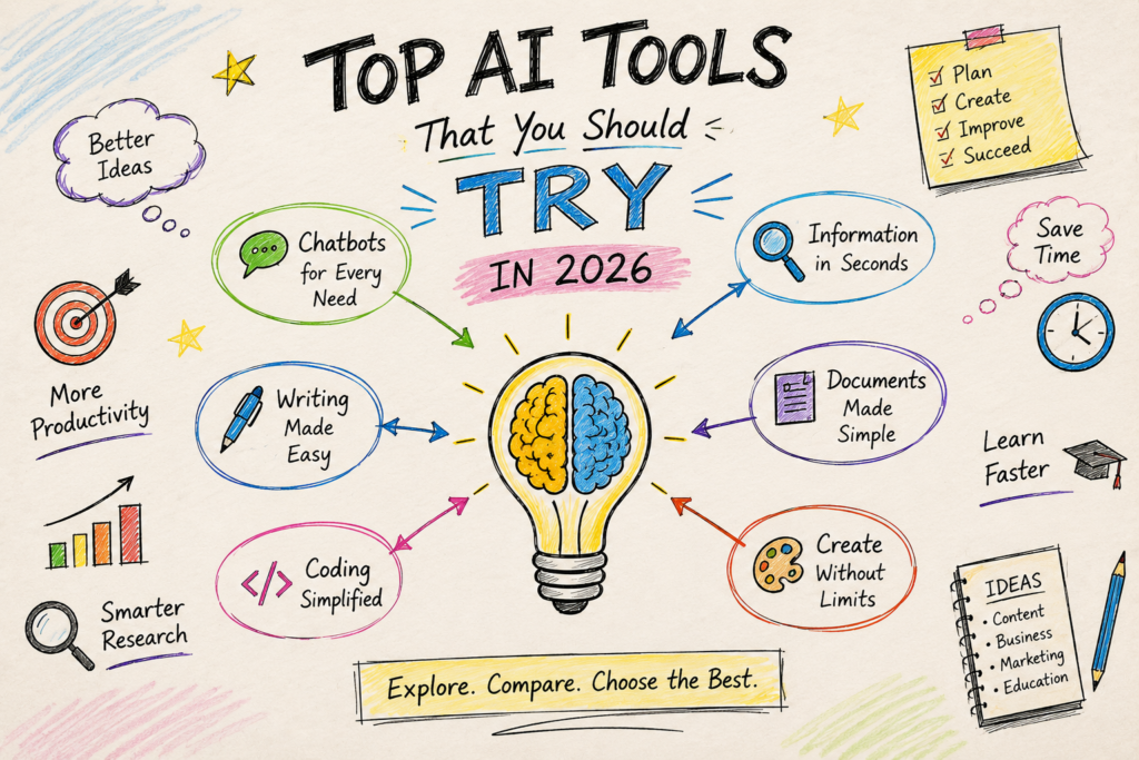 Top AI Tools to Try in 2026 | Hand-Drawn AI Illustration