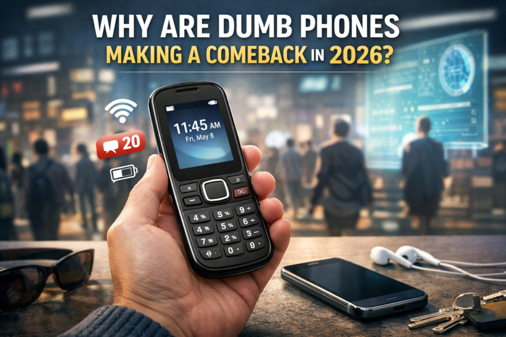 Dumb Phones Comeback 2026, Mental Health, Productivity, Minimal Tech | Tech Arabinda ChatGPT Image Jan 20 2026 10 33 55 PM 1024x683
