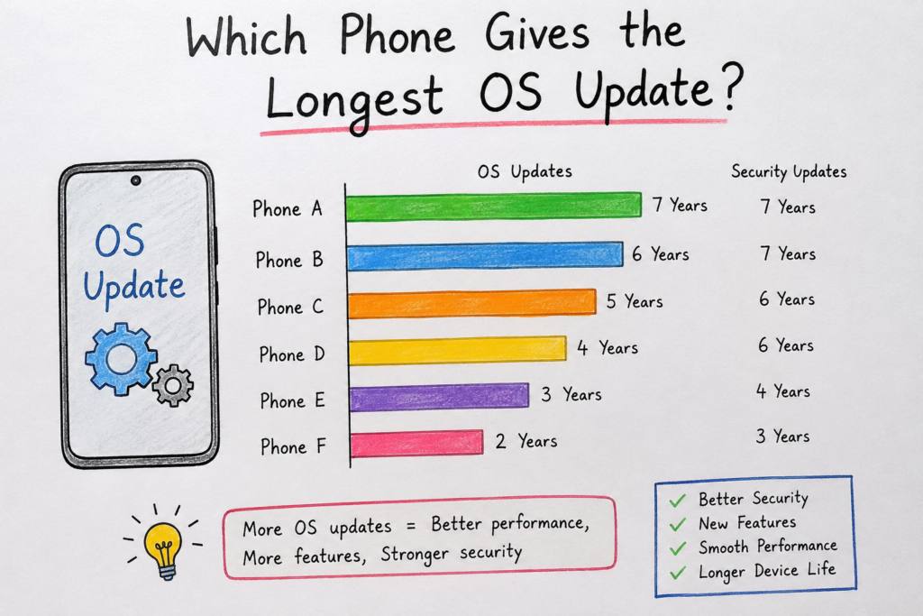 Which Phone Gives the Longest OS Update? Best Smartphones with 7 Years of Software Support (2026) ChatGPT Image Jun 27 2026 08 31 04 PM 1024x683